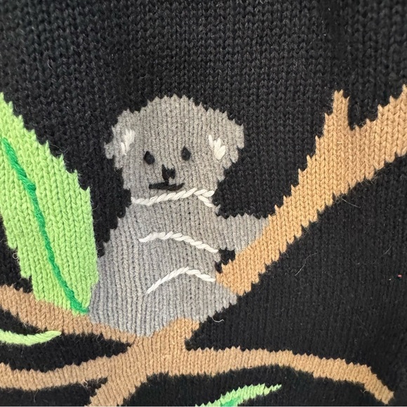 VINTAGE The Quacker Factory Knit Koala Crew Neck Sweater Size Medium - Picture 8 of 12